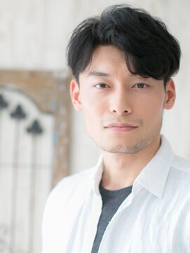 グルーミングサロン バーバー キャッスル 北浦和西口(Grooming salon Barber Castle) 社会人かき上げセンターパート波巻きパーマ韓国ヘアa北浦和