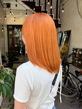 ヘアプレイスソル (HAIR PLACE SoL) ブリーチカラー/オレンジカラー/セミロング