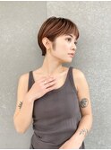 ハンサムショート/丸みショートボブ/20代30代40代50代/顔周り