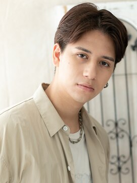 モッズヘア メン 南越谷南口店(mod's hair men) ダークブラウンナチュラルセンターパート短髪ショートI南越谷