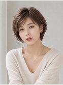 大人ひし形ショート×ふんわりボブ30代40代50代丸顔面長池袋