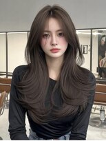 ノイズオオサカ 梅田店(NOISM OSAKA) 小顔外ハネミディアムアッシュ20代30代40代くびれミディ韓国ヘア