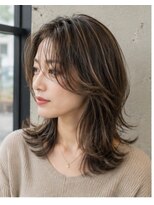 ヘアアンドメイク アース 入間店(HAIR&MAKE EARTH)&nbsp;白髪ぼかしハイライト×くびれレイヤー