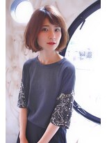 ブーケ(BOUQUET)&nbsp;大人かわいいボブ　厚め斜めバング　似合わせカット