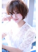 大人かわいいモーブカラー小顔ショートボブ【Cloud zero】