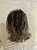 バレイヤージュ【ニュアンスボブ ローライト ほつれウェーブ】