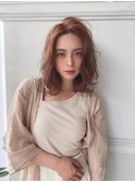 【Zina 梅田】 バレイヤージュベージュカラーとろみミディ
