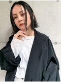 【nude仲井】切りっぱなしボブ/地毛風ダークアッシュ