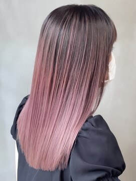 ソース ヘア アトリエ 京橋(Source hair atelier) ピンクバレイヤージュ