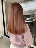 20代30代40代艶感ストレートピンクオレンジ透明感ロング