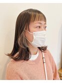 顔まわりインナーカラー
