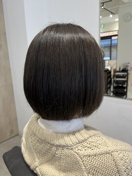 ビューバイネオリーブ 用賀店(Beau'r by neolive) グレージュカラーボブウルフ黒髪ココアベージュ