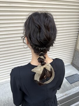 トータルビューティ ジェム バイ ヘアタイム(TOTAL BEAUTY gem by HAIR TIME) お呼ばれヘアセット 編みおろしアレンジ