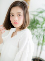 綾瀬/髪質改善/シルキーベージュ♪うる艶髪ワンカールボブe