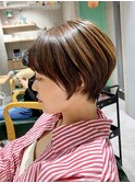 ショートカット20代30代40代前髪あり面長丸顔ショートボブ
