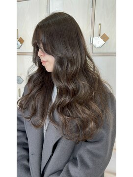 エルフ(elf) 韓国風スタイル レイヤーロング アッシュブラック