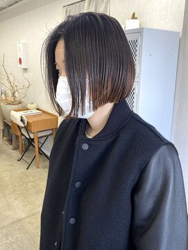 キジ(kiji) 【kiji】シンプルボブ×毛先ハイライト。　＃久屋大通＃丸の内