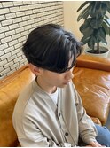 韓国風マッシュ×センターパート