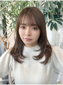 内巻きレイヤー簡単ヘアアレンジロング顔周り前髪カット髪質改善