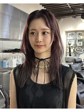 ダブ ギンザ(DaB ginza) ミディアムレイヤーウルフ/ボルドーカラー/銀座