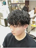 波巻きパーマ