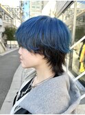 ○中性ウルフカットロングウルフレイヤーカットハッシュカット
