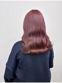 透明感抜群ダブルカラーブリーチハイトーンピンクブラウン
