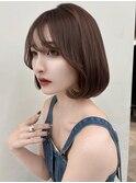 イメチェン外ハネボブ美髪ワイドバング/レイヤーカット顔周り