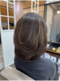 50代60代にロングからミディアムにエレガントのハイレイヤー