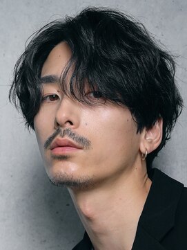 フィフス 渋谷(fifth) 渋谷大人緩めシャドウパーマメンズカットセンターパート30代