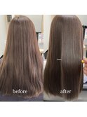 透明感◎ブリーチなし髪質改善アッシュ×ストレートロング