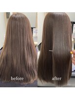 エルプラスヘアー(L+hair)&nbsp;透明感◎ブリーチなし髪質改善アッシュ×ストレートロング