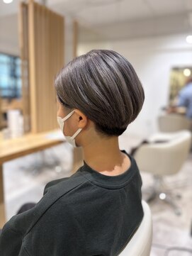 ソイクフ 四条大宮店(SOY-KUFU) 20代30代40代◎似合わせカットオリーブグレー小顔ショート