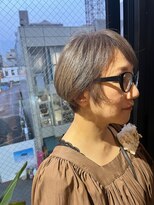 ビハインドザカーテン(BEHIND THE CURTAIN)&nbsp;白髪活かし×白髪ぼかし×マッシュショートレイヤーショートボブ