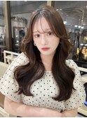 顔周りカット/触覚/ラテグレージュ/韓国巻き