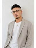 大人ツーブロックフェードアップバング
