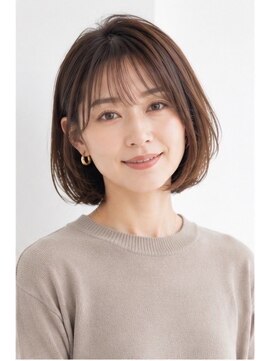 アースオーセンティック 小平店(EARTH Authentic) シースルーバング×ナチュラルボブ
