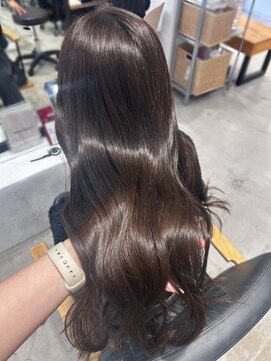ビューバイネオリーブ 用賀店(Beau'r by neolive) ストレートパーマ縮毛矯正ダークパープル夏ミルクブラウン[用賀]