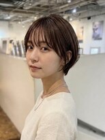 ノラ ヘアーサロン(NORA HAIR SALON)&nbsp;【ERI】似合わせシースルー前髪大人可愛いショート艶カラー
