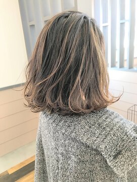 美容室 エイミー(H'Amie) ハイライト×ボブ×オトナキレイ★。・