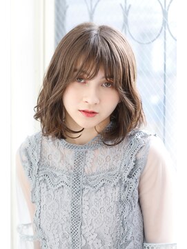 ヘアアンドメイク エジェリ(hair&make egerie) 小顔♪シースルーレイヤーふわミディ ハイライト　恵比寿