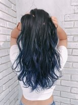アジールヘア 池袋東口店(agir hair) 10代20代高発色ターコイズブルーグラデーションブルーアッシュ