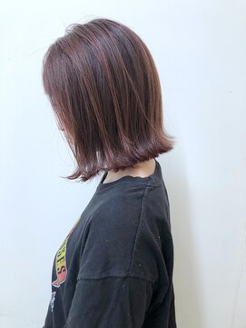 ヘアーポケット リタ(HAIR POCKET ritta) 切りっぱなしボブ　× インナカラーピンク