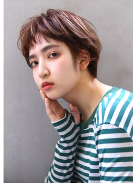 ブラン 天王寺(Blanc) 【Blanc】オン眉ショート　ミルクティーピンク　ボブ716