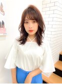 甘いニュアン♪外ハネ愛されミディアム