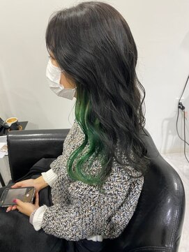 グラム 岡崎南店(gram) インナーグリーン＿ベージュ＿韓国＿ハイライト_46