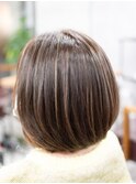 【Lu-Lun】白髪ぼかし脱白髪染めハイライト×丸み大人ボブ