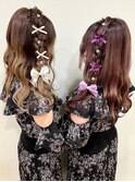ラフな感じ『仲良しふたごセット』リボンもお揃いで可愛い(^○^)