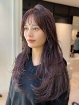 ステア ケース(stair case) 韓国風ロングレイヤーカット顔まわり前髪カットワンカール巻き