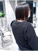 シモキタ guest hair 切りっぱなしボブ グレージュカラー